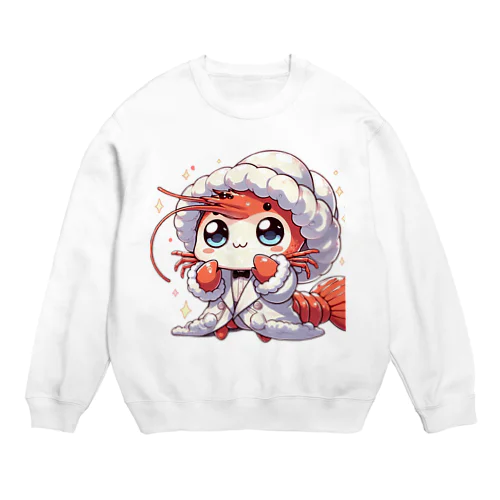 可愛いえびさんの海中診療所 Crew Neck Sweatshirt