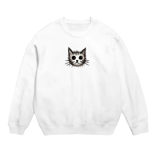 ねこ落書き Crew Neck Sweatshirt