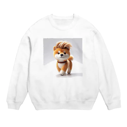 元祖、柴犬カット Crew Neck Sweatshirt