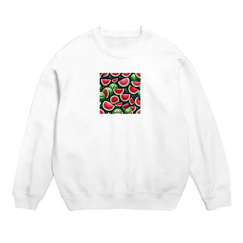 みずみずしいスイカ Crew Neck Sweatshirt