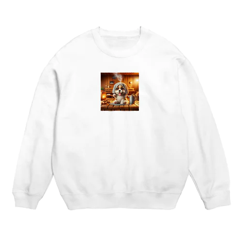 わんこがサウナ Crew Neck Sweatshirt