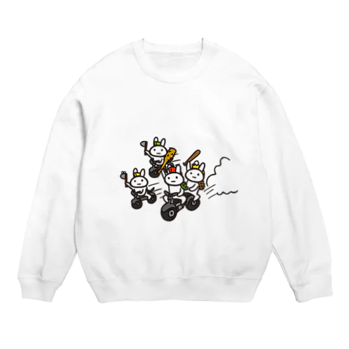 ヒャッハーのうさぎ達 Crew Neck Sweatshirt