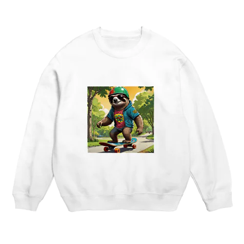 やんちゃナマケモノ Crew Neck Sweatshirt