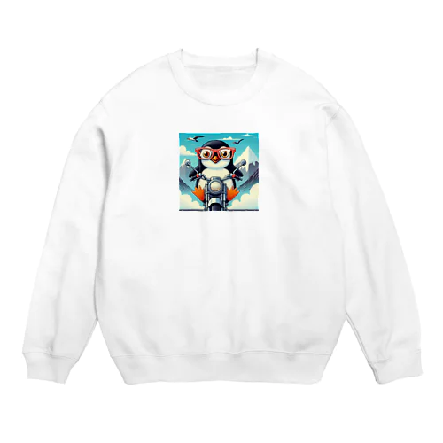 サングラスをかけたワイルドなペンギン③ Crew Neck Sweatshirt