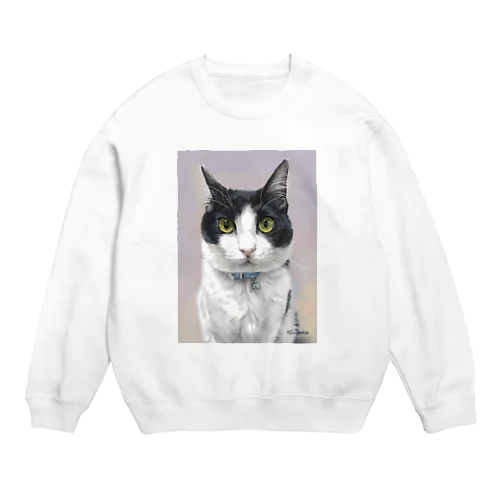 ハチワレ　凪ちゃん Crew Neck Sweatshirt