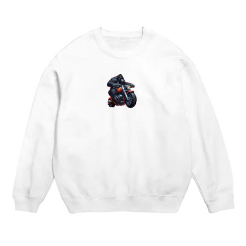 バイク乗りなゴリラ Crew Neck Sweatshirt