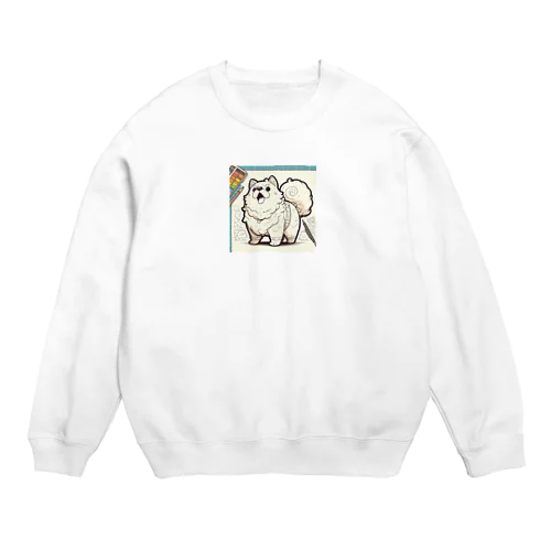 絵を描きたいワンチャン Crew Neck Sweatshirt