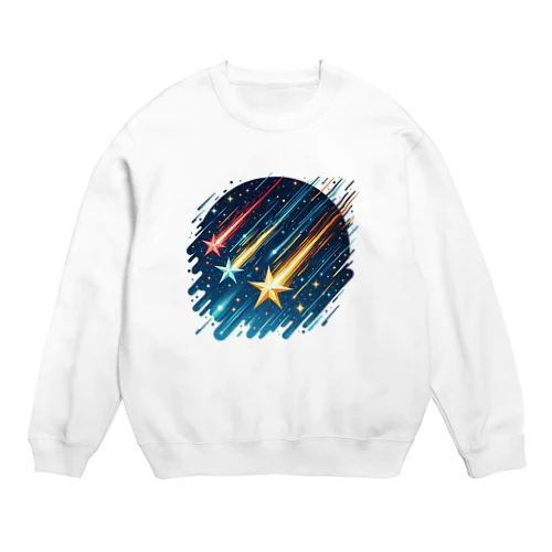 3つの流れ星 Crew Neck Sweatshirt