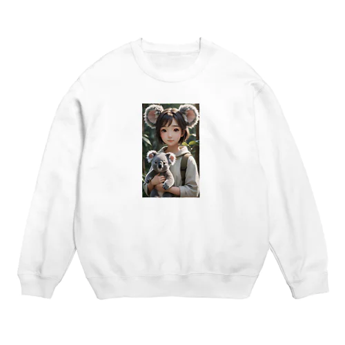 動物占いキャラクター<コアラ> Crew Neck Sweatshirt