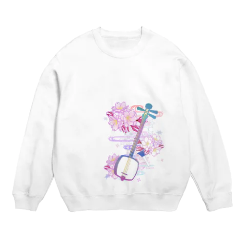 三味線 -雪月花- 【桜】 Crew Neck Sweatshirt