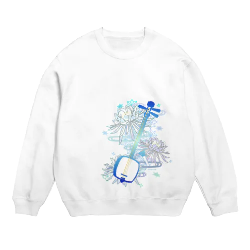 三味線 -雪月花-【月下美人】 Crew Neck Sweatshirt