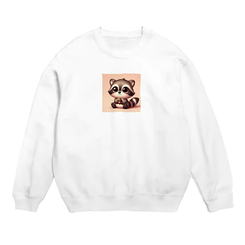 デフォルメアライグマグッズ Crew Neck Sweatshirt