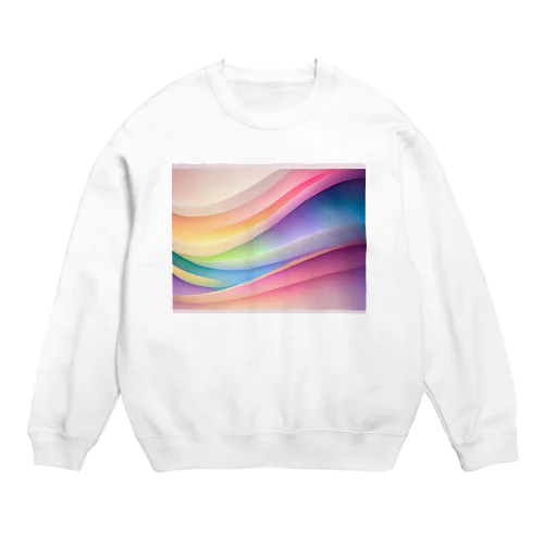 虹色に輝く波の抽象的なデザイン スウェット