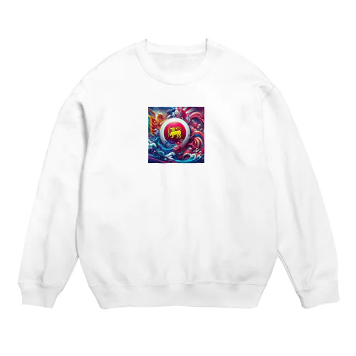 日本とスリランカの国旗融合してみた！ Crew Neck Sweatshirt