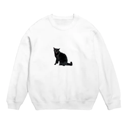 ヘタレな黒猫男子 Crew Neck Sweatshirt