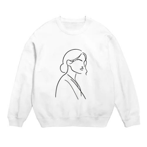 一筆書き風アート3 Crew Neck Sweatshirt