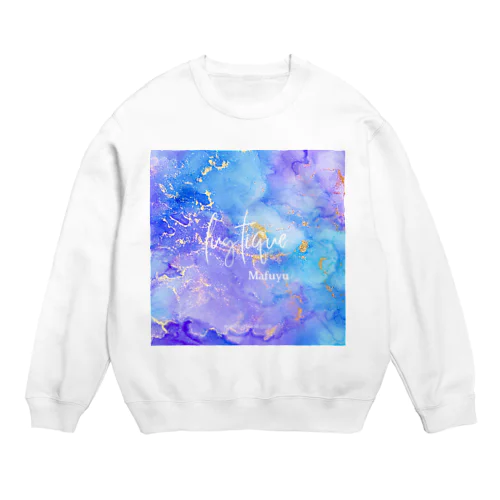 ルミナス手描き水彩画アート Crew Neck Sweatshirt