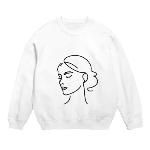 一筆書き風景アート6 Crew Neck Sweatshirt