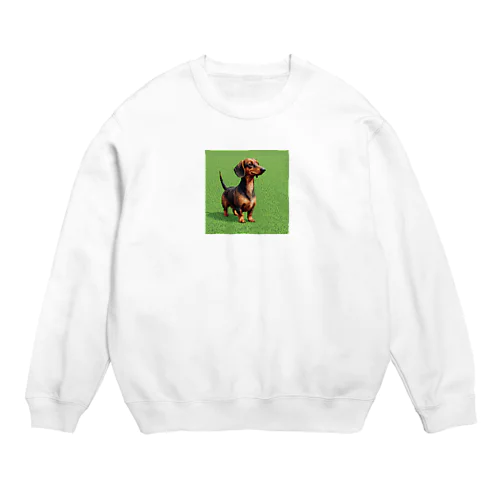 ドット絵のダックスフンド Crew Neck Sweatshirt