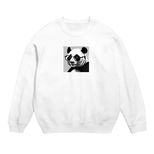 かっこいいパンダグッズ Crew Neck Sweatshirt