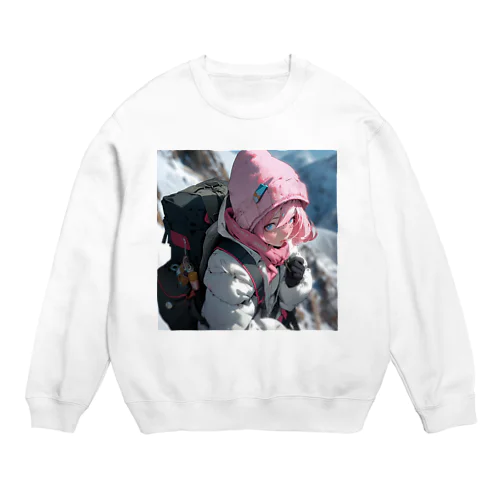 氷の頂を目指して Crew Neck Sweatshirt