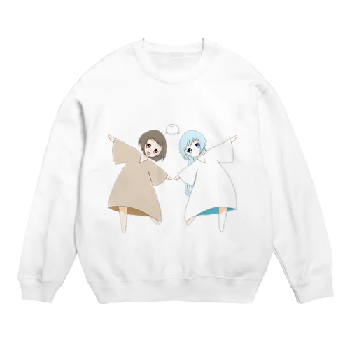 おとくた双子ポーズ Crew Neck Sweatshirt