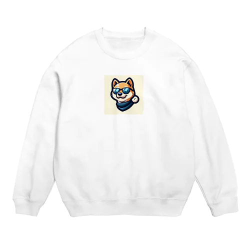 スタイリッシュな柴犬マスコット Crew Neck Sweatshirt