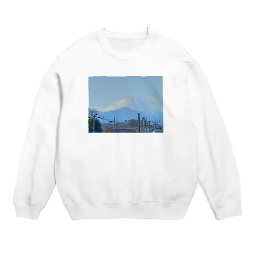 元日の富士山 Crew Neck Sweatshirt