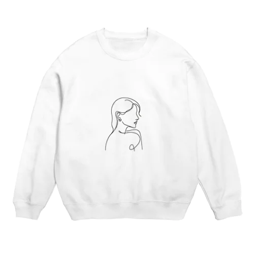 一筆書き風景アート9 Crew Neck Sweatshirt