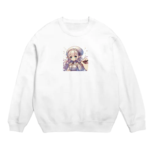 エルフ　美少女　漫画　アニメ Crew Neck Sweatshirt