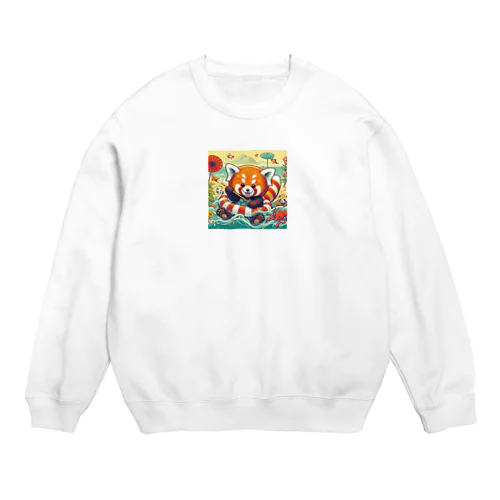 ちょっとやんちゃなレッサーパンダです Crew Neck Sweatshirt