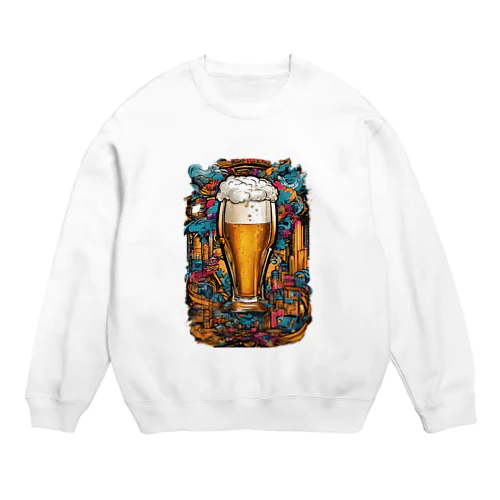 生ビール　デザインTシャツ　アート　グラフィック Crew Neck Sweatshirt