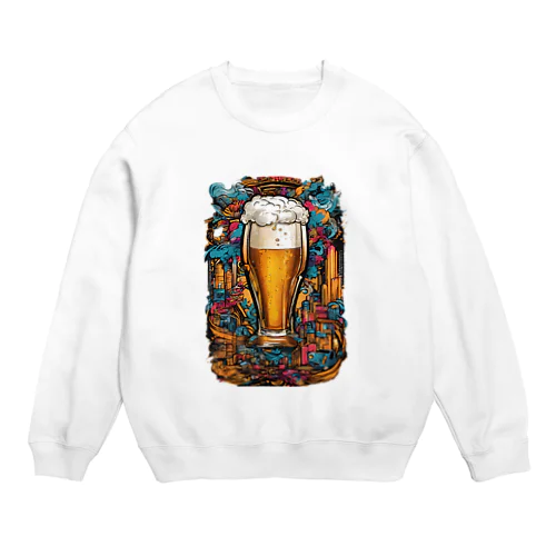 生ビール　デザインTシャツ　アート　グラフィック スウェット