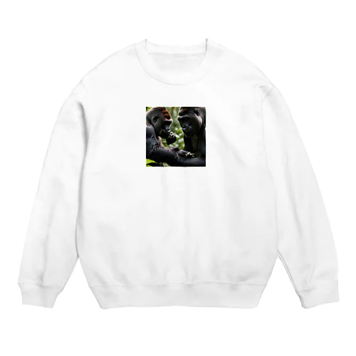 社交的なゴリラ Crew Neck Sweatshirt