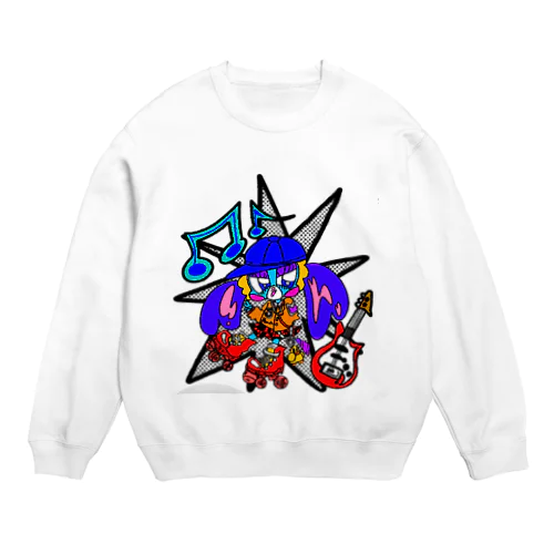 ロックな女の子⚡️🎸🎶 Crew Neck Sweatshirt