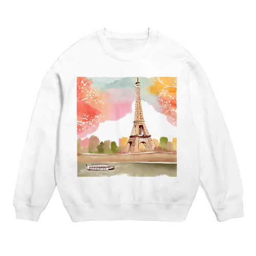 paris spring Crew Neck Sweatshirt