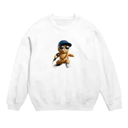 ラップ猫 ストリートスタイル Crew Neck Sweatshirt