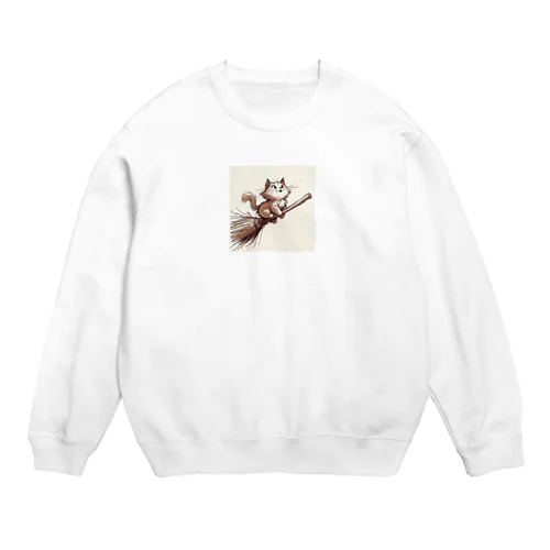 風切る冒険猫 Crew Neck Sweatshirt