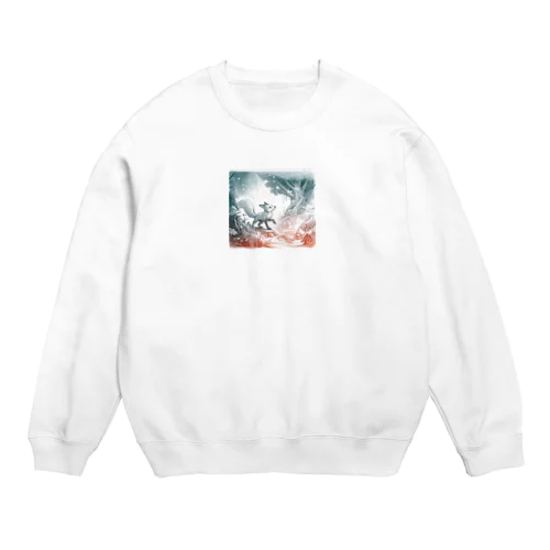 狐の冒険：魔法の森 Crew Neck Sweatshirt