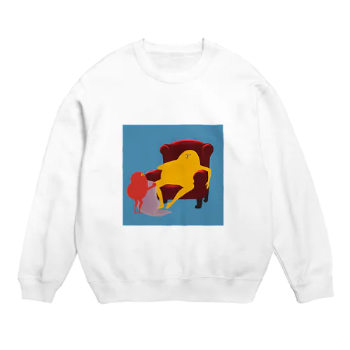 寝落ちもじゃ Crew Neck Sweatshirt