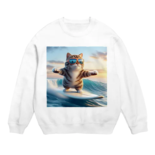 波乗りCAT Crew Neck Sweatshirt