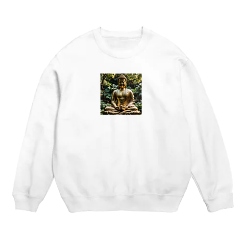 驚くべき仏像があなたを迎えます。 Crew Neck Sweatshirt