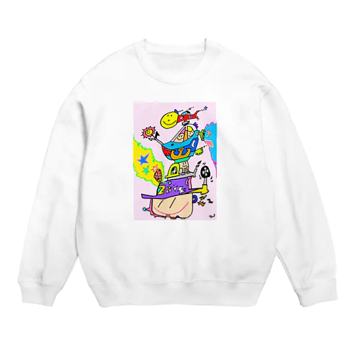 キラキラ無限宇宙オーケストラの中にいて Crew Neck Sweatshirt