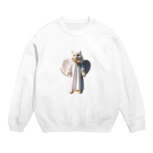 かわいい天使の子猫と悪魔の子猫 Crew Neck Sweatshirt