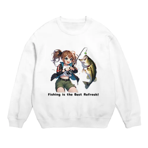  釣り女子 ツリガール 04 Crew Neck Sweatshirt