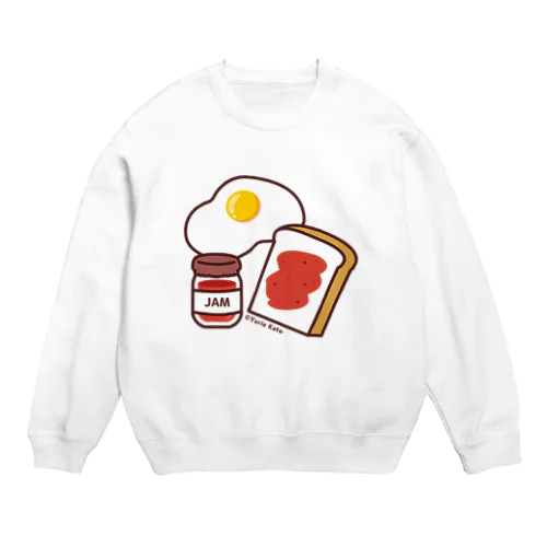 パンとジャムと目玉焼き Crew Neck Sweatshirt