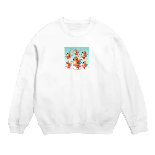 空飛ぶイクラちゃん Crew Neck Sweatshirt