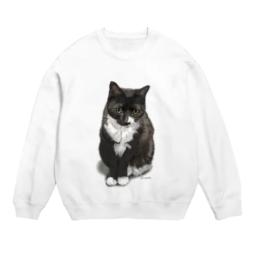 くつした猫のくろみつ Crew Neck Sweatshirt