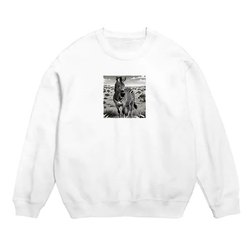 シマウマ Crew Neck Sweatshirt