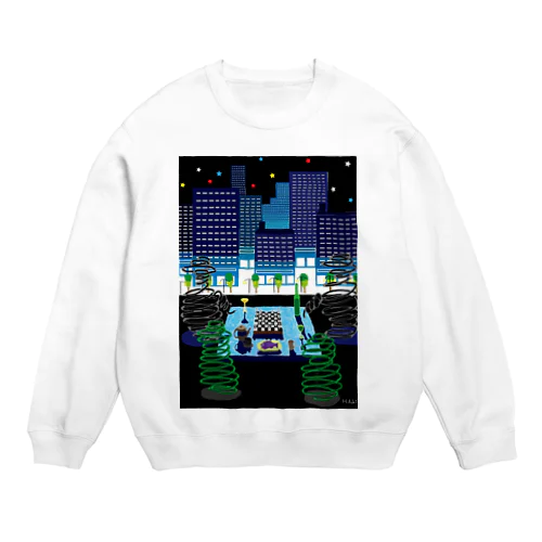 夜更けのチェス Crew Neck Sweatshirt